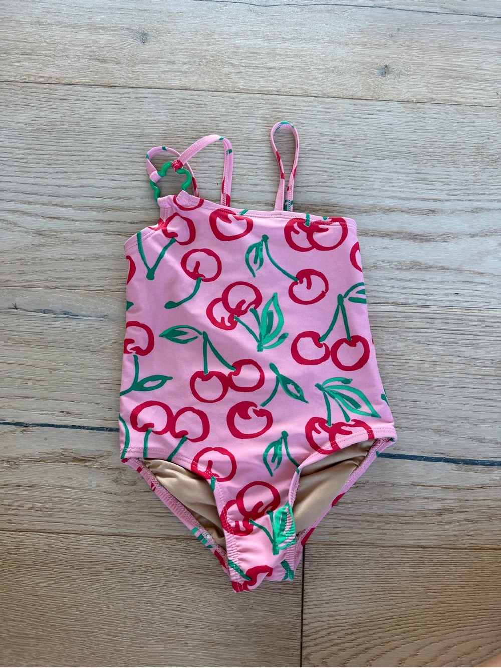 Old navy Pink Cherry Print Girls' One-Piece Swimsuit